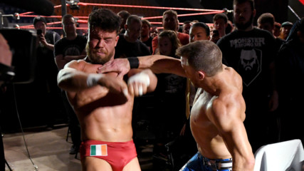 Travis Banks battles Jordan Devlin in a Falls Count Anywhere: NXT UK highlights, March 6, 2019