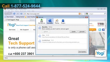 How to enable add-ons in Mozilla® Firefox 3.6 in Windows® Vista