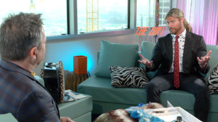 Dolph Ziggler talks Mötley Crüe with the cast of "The Dirt"