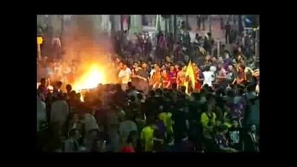 Безредици, погроми и арестувани фенове в Барселона 