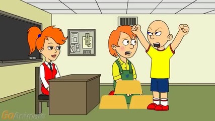 caillou misbehaves at school-grounded