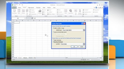 Microsoft® Excel 2010: How to create a Pivot Table or Chart report on Windows® Xp?