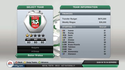 Fifa 13 | Manager Mode Botev Vraca | S1. Ep1.| Hd |