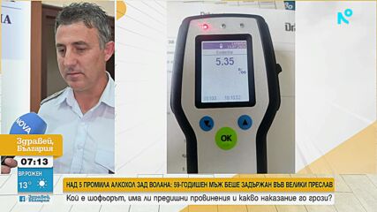 Водачът, хванат с над 5 промила алкохол - прецедент в Шуменско за последните 10 години