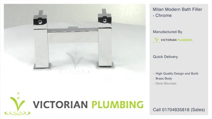 Milan Modern Bath Filler - Chrome