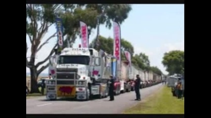 1.474km long Australian built Mack Road Train with 113 trailers