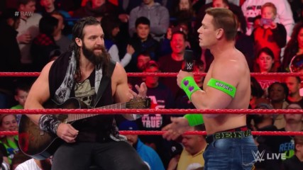 A musical interruption from Elias leaves John Cena's return on a very painful note: Raw, Dec. 25, 2017