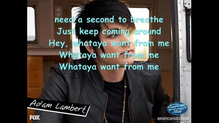 Adam Lambert - Whataya want from me [lyrics]