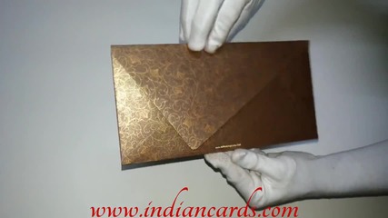 W-5222, 250 Gsm, Shimmer Paper, Cinnamon Colour , Indian Wedding Invitations