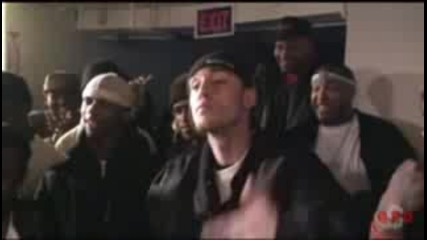 Rap Battle White guy beat other with guy. 