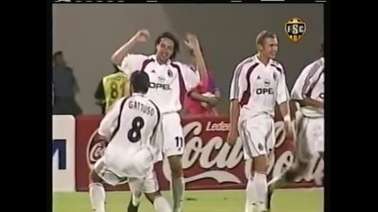 2000 Dinamo Zagreb (croatia) 0-ac Milan (italy) 3 champions League