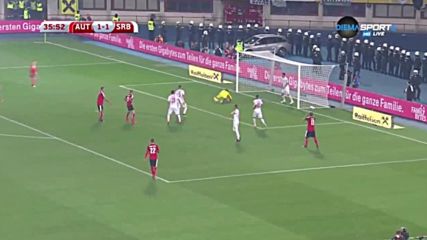 Австрия - Сърбия 1:1 /първо полувреме/