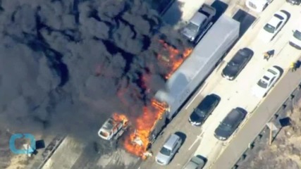 Wildfire Chases Motorists Across California Freeway