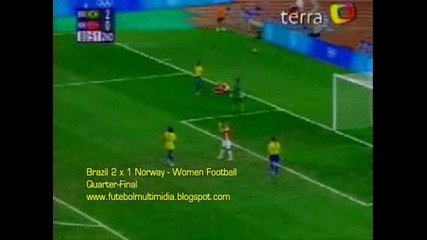 15.08 Бразилия - Норвегия 2:1 Олимпийски игри Пекин 2008