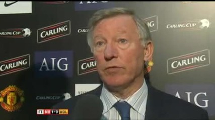 Manchester United Vs Wolves 1 - 0 - Sir Alex Ferguson Interview - 23:09:2009 - Carling Cup