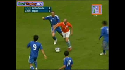 Wesley Sneijder Unikalen Goal - Netherlands - Japan 2 - 0 