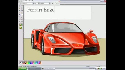 Ferrari Enzo On Ms Paint