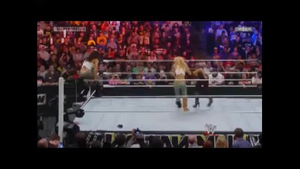 Trish Stratus Saves kelly Kelly from Laycool Elimination Chamber 2011 