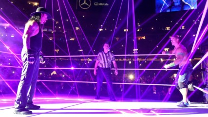 The Undertaker emerges from the darkness to accept John Cena's challenge: WrestleMania 34 (WWE Network Exclusive)
