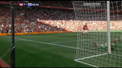 Manchester United - Manchester City 2:1 - Гола на Дарън Флетчър