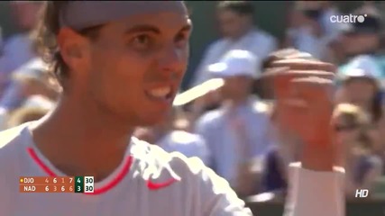 Nadal vs Djokovic - Roland Garros 2013 - Hot Shot [10]
