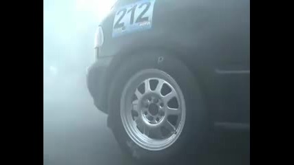 Honda Civic 1.6 Killer - Bee Turbo Burnout [drag Race]