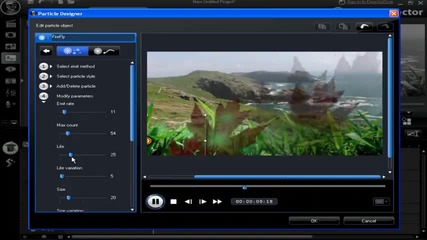 Използване на частици за дизайн към видео с Cyberlink Powerdirector 