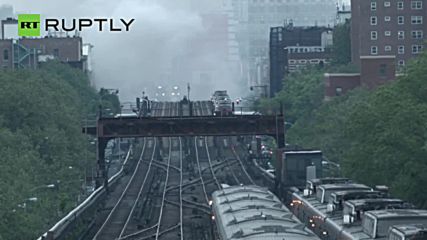 Huge Fire Disrupts Metro Service in New York