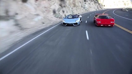 Lamborghini Countach vs. Aventador Roadster - Когато миналото срещa бъдещето