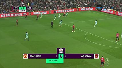 Манчестър Юнайтед - Арсенал 1:1 /първо полувреме/