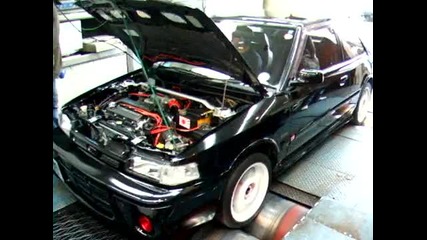 Mazda 323 Gtr on dyno