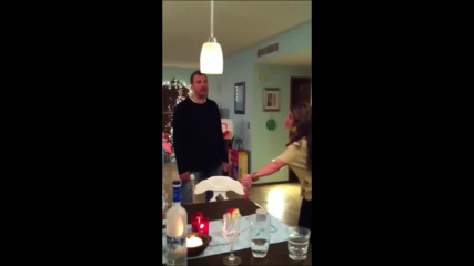 Christmas kick in the face