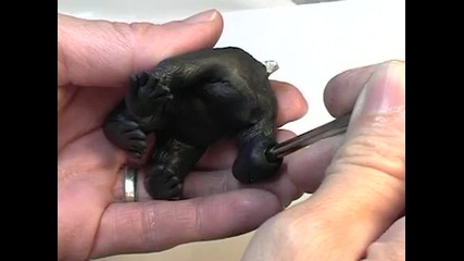 Как да си направим реалистично бебе горила от пластелин част 2 