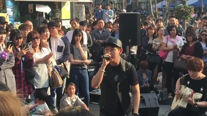 150509 Daehyun @ Guerilla Street Concert in Sinchon - Show girl
