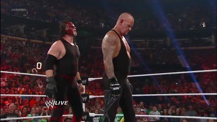 The Undertaker Returns and Helps Kane - Wwe Raw 7_23_12 (raw 1000)