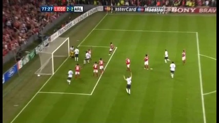 Standard Liege 2 - 3 Arsenal * Vermaelen goal