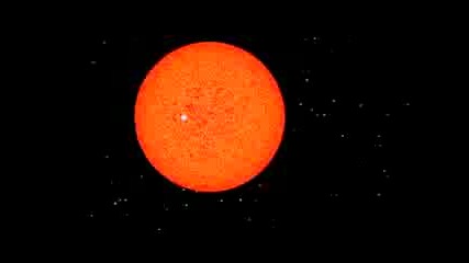 Scale of Earth, Sun, Rigel, and Vy Canis Majoris 