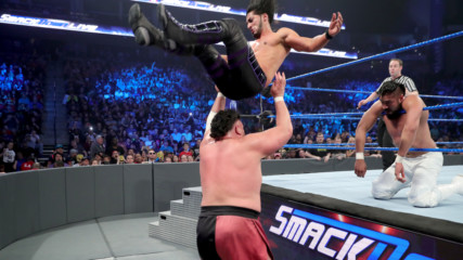 Rey Mysterio & Mustafa Ali vs. Samoa Joe & Andrade "Cien" Almas: SmackDown LIVE, 8 January, 2019