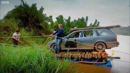 Пресичане на река в Африка - Top Gear Africa Special - Bbc