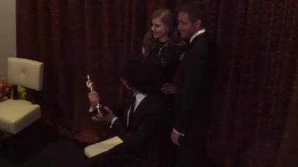 Oscars 20110227 Jake Gyllenhaal Amy Ada Winners 