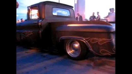 Rad Rod Custom Truck with Flaming Exhaust 