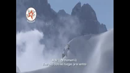 Freeride Ski big fall from 107 metra