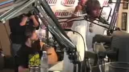 Usher and Justin Bieber in studio with The Bert Show on Q100 pt.2 