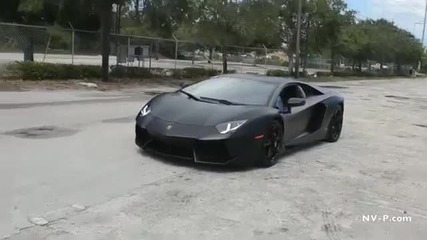 Matte Black Lamborghini Aventador walk around