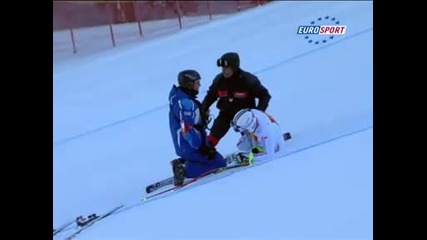 Неприятно ски падане, този направо литна 