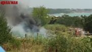 видео от пожара в Сарафово