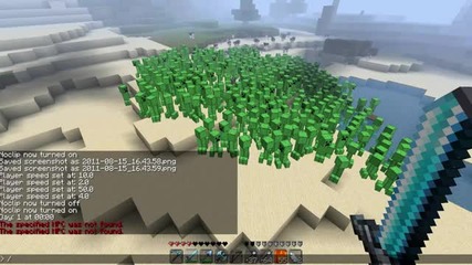Minecraft 1500 Creepers+100 Wolves+1000000 Chickens=lolz