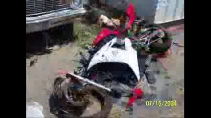 Brutal Motorcycle Crash - Warning 