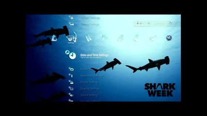 Динамичен Акула седмица Тема на разположение на Playstation ® се съхранява!