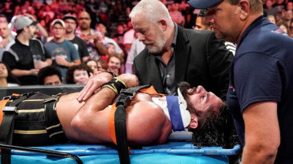 Seth Rollins is loaded into an ambulance: Raw, June 3, 2019